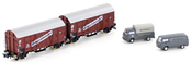2pc Oppeln Freight Car Set with x2 VW Buses